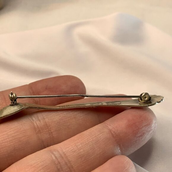 Vintage Solid Sterling Silver 925 Coro Miniature Spoon Brooch 3" Length - Picture 3 of 6